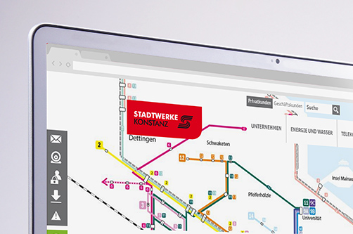 Nahaufnahme des Screens zur Busverbindung