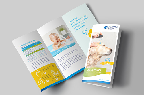 Beispiel eines Flyers der Stadtwerke Witten
