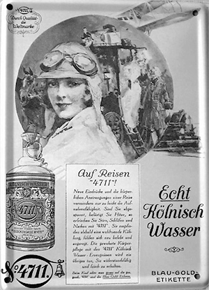 4711 - Echt Kölnisch Wasser. Altes Blech-Werbeschild